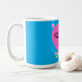 Caneca De Café Tudo o que Você Precisa É Amor – Design de Coração