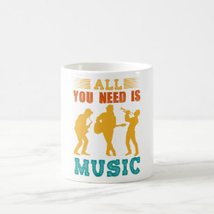 Caneca de Café Tudo o que Você Precisa É Música