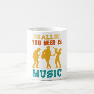 Caneca de Café Tudo o que Você Precisa É Música