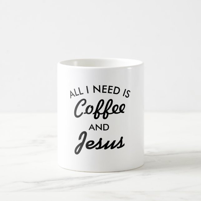 Caneca De Café Tudo Que Preciso É Café E Jesus Mug. (Centro)