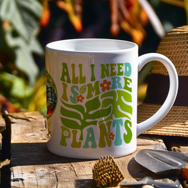 Caneca De Café Tudo Que Preciso É De Mais Plantas - Planta Amante (Get ready to elevate your plant obsession with this vibrant “All I need is more plants” mug! )