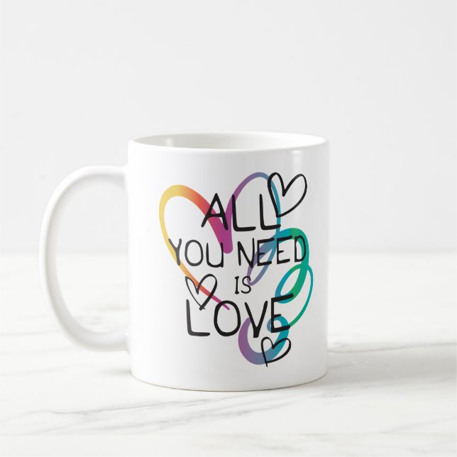 Caneca De Café Tudo que você precisa é amor (Esquerda)