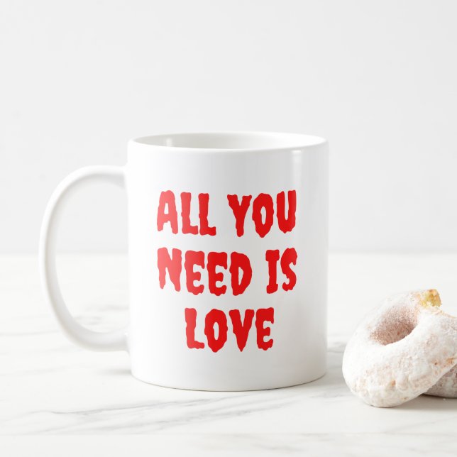 Caneca De Café Tudo Que Você Precisa É De Amor (Com Donut)