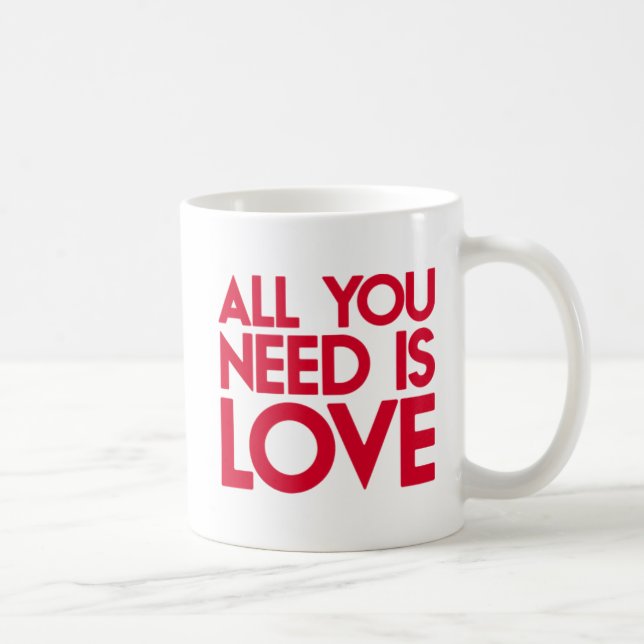 Caneca De Café Tudo Que Você Precisa É De Amor. (Direita)
