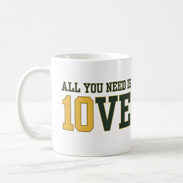 Caneca De Café Tudo que você precisa é Jordan Love Green Bay Pack (Esquerda)