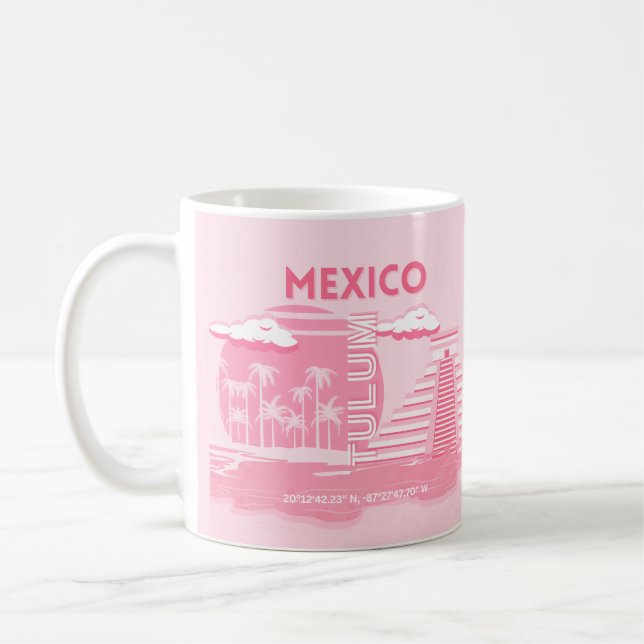 Caneca De Café Túlio, México, Viagem, Arte Rosa (Esquerda)