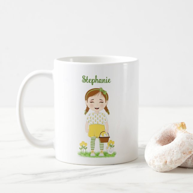 Caneca De Café Tulip Birthday (Com Donut)