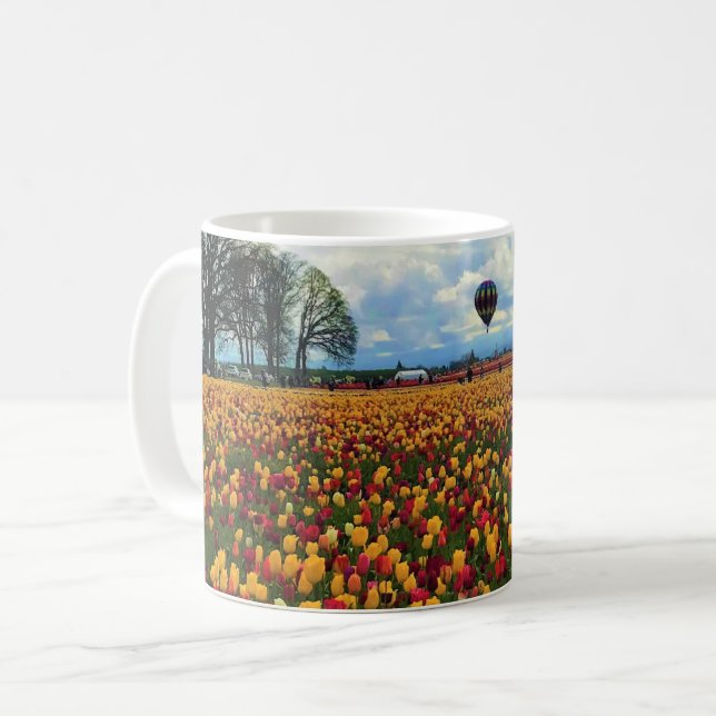 Caneca De Café Tulip Fazenda em Oregon (Frente Esquerda)