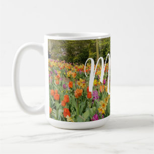 Caneca De Café Tulip Garden Dia de as mães Mug