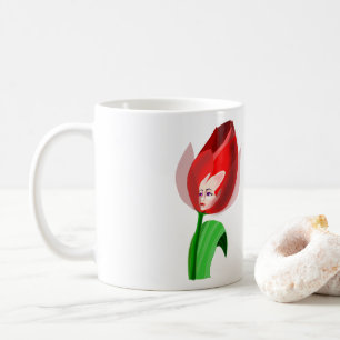 Caneca De Café Tulip Girl Coffee Mug