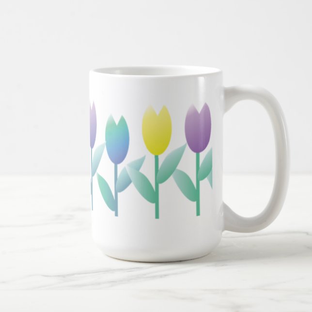 Caneca De Café Tulip Primavera Tulips New Home 15oz Mug (Direita)