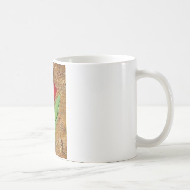 Caneca De Café Tulipa Amarela e Vermelha (Direita)