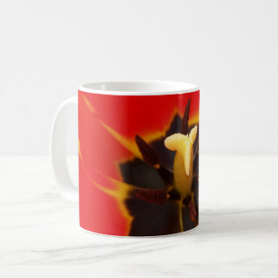Caneca De Café tulipa amarela vermelha