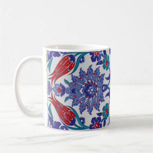 Caneca De Café Tulipa Turca Arabesco Oriental Floral Arte Visual