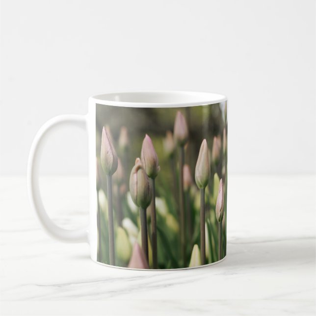 Caneca De Café Tulipas começando a florir (Esquerda)