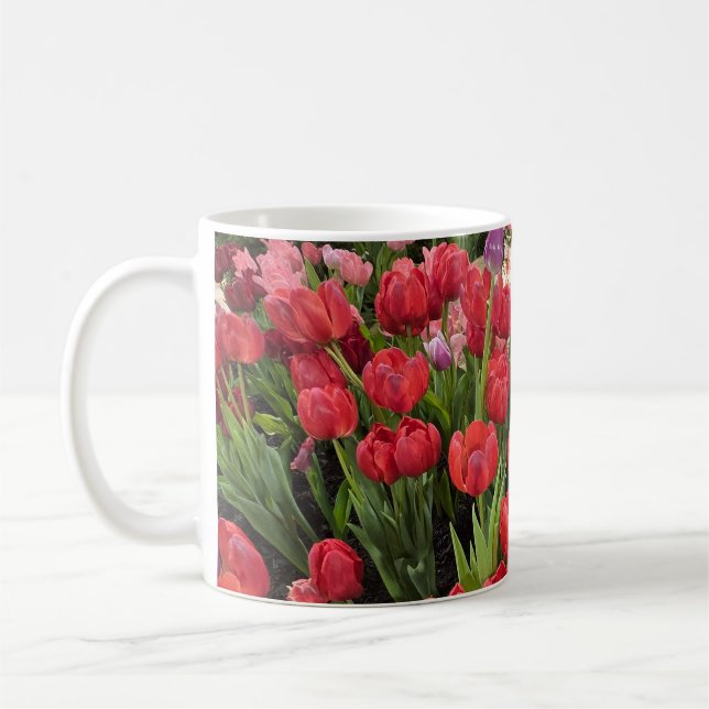 Caneca De Café Tulipas de primavera (Esquerda)