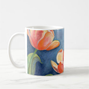 Caneca De Café Tulipas e borboleta de monarca