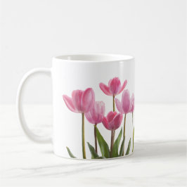 Caneca De Café Tulipas Rosa