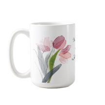 Tulipas Rosa Folhas Brancas Melhor Madrasta do Mun