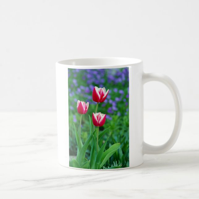 Caneca De Café Tulipas Vermelhas (Direita)