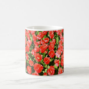 Caneca De Café Tulipas vermelhas