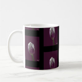 Caneca De Café Tulp paars mozaiek zwarte achtergrond