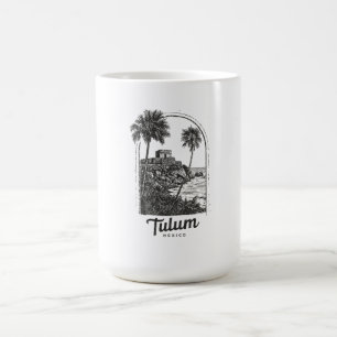 Caneca De Café Tulum México Destino de Viagem Antigo Ruína Maia