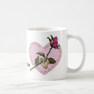 Caneca De Café Tumacinhas de Rosa do Coração