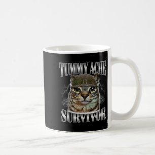 Caneca De Café Tummy Ache Survivor Engraçado Meme Sarcástico Cita