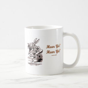 Caneca De Café Tumpete de Coelho Branco Ouviu Você! Ouçam, sim! T