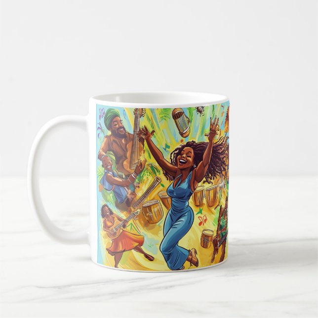 Caneca De Café "Túneis Tropicais: Soca e Calypso Jam" (Esquerda)