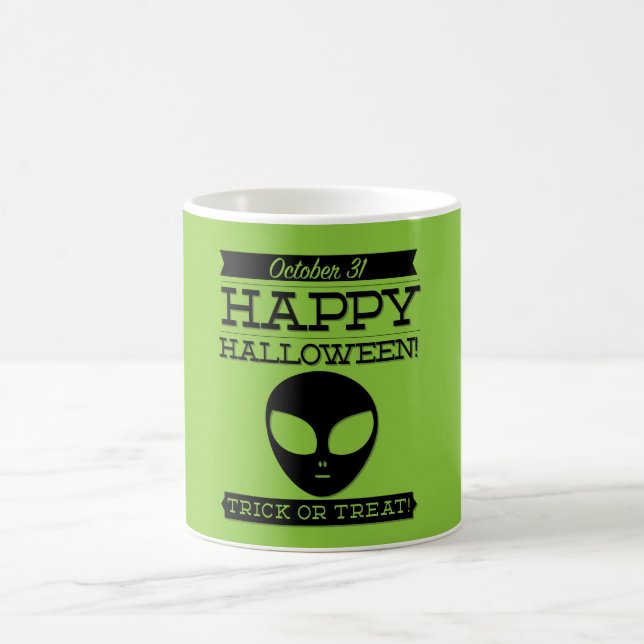 Caneca De Café Tupografia retro Halloween (Centro)