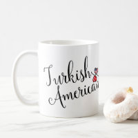 Turco-Americano Entwined Hearts Mug