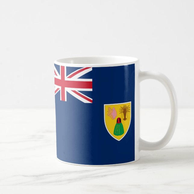 Caneca De Café Turcos e Caicos Sinalizador Cerâmico Café Mug (Direita)