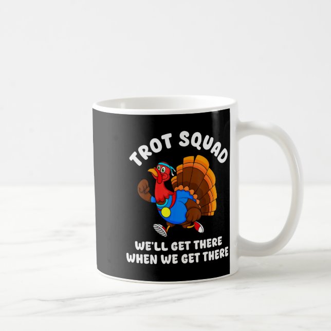 Caneca De Café Turkey Run Trot Squad Thanksgiving Running Team Ma (Direita)