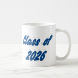 Caneca De Café Turma de 2026 tipografia azul graduação