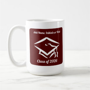 Caneca De Café Turma de Graduação de 202?? BURWHT Personalize o A