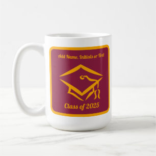 Caneca De Café Turma de Graduação de 20?? MRNGLD Personalizar Ano