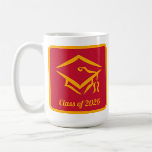 Caneca De Café Turma de Graduação de 20?? REDGLD Personalizar Ano