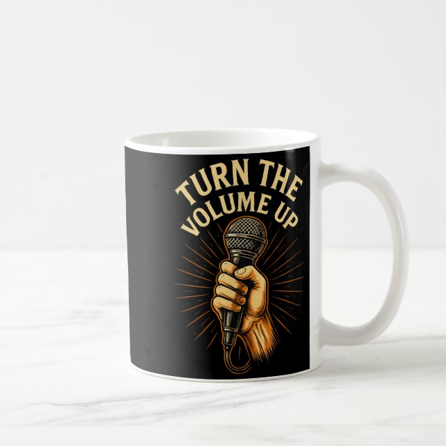 Caneca De Café Turn The Volume Up  (Direita)