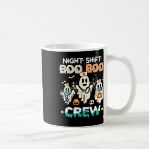 Caneca De Café Turno Boo Crew Enfermeira Ghost Halloween Enfermei