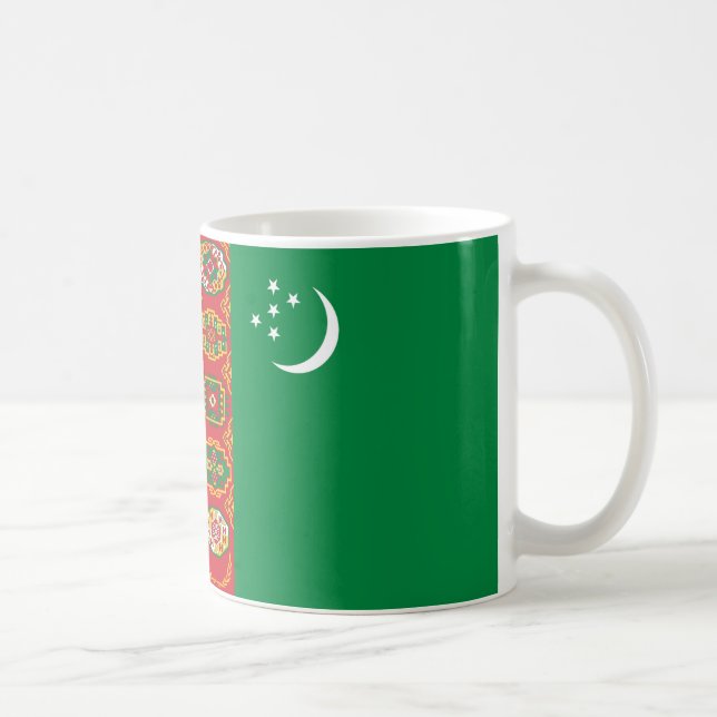 Caneca De Café Turquemenistão Sinalizador Cerâmico (Direita)