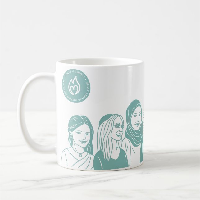 Caneca De Café Turquesa 11oz Mug (Esquerda)