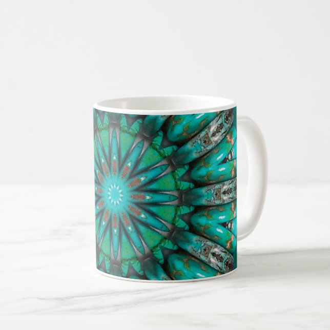 Caneca De Café Turquesa Art 1.o Mug (Frente Esquerda)