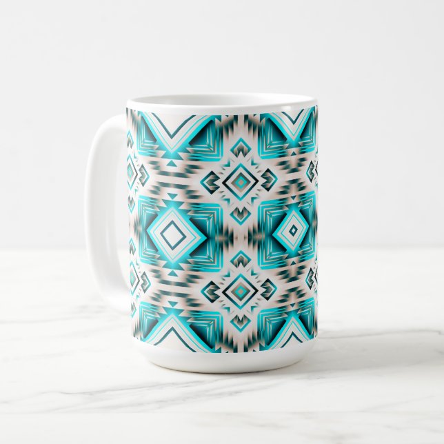 Caneca De Café Turquesa Desert Crossroad (Frente Esquerda)