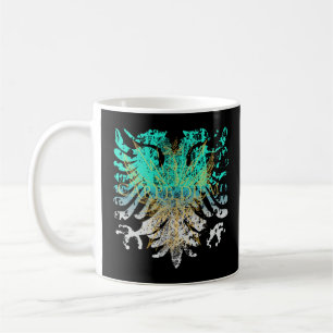 Caneca De Café Turquesa E Griffin Dourado A Preto