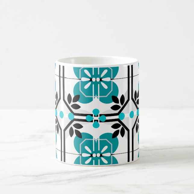 Caneca De Café Turquesa Fábrica do Mosaico Azulejo Português (Centro)