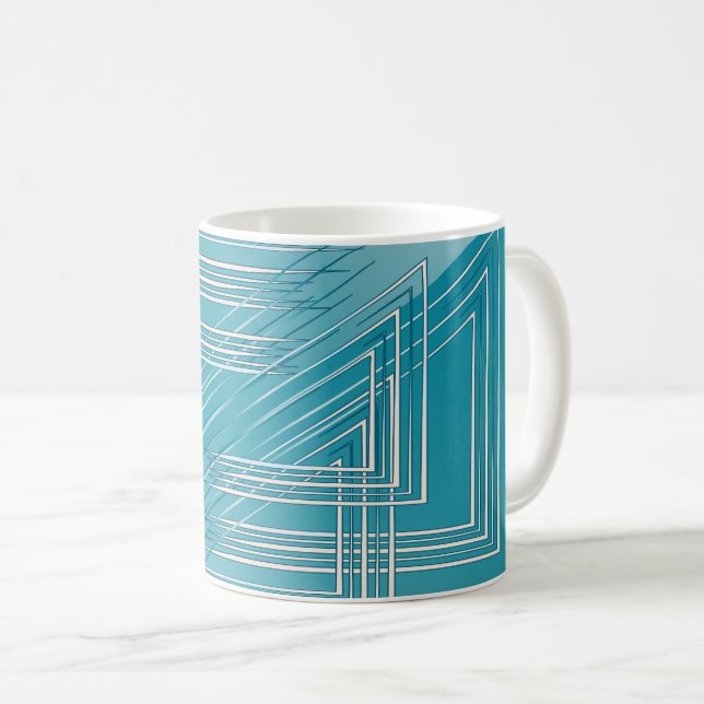 Caneca De Café Turquesa opaca branca (Frente Esquerda)