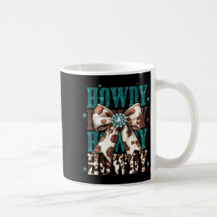Caneca De Café Turquesa Retrova Couro Howdy Cowgirl Laço Country
