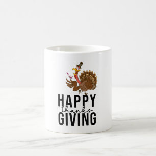 Caneca De Café Turquia Ação de Graças Café Mug - Queda Festiva